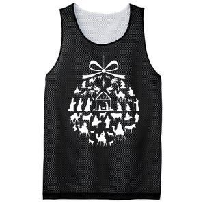 christmas nativity scene ornament funny  Mesh Reversible Basketball Jersey Tank