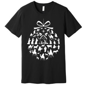 christmas nativity scene ornament funny  Premium T-Shirt