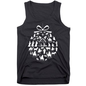 christmas nativity scene ornament funny  Tank Top