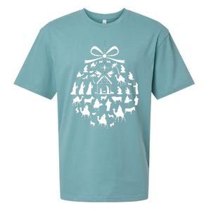 christmas nativity scene ornament funny  Sueded Cloud Jersey T-Shirt