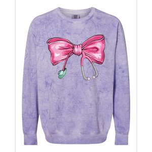 Coquette Nurse Stethoscope Bow Colorblast Crewneck Sweatshirt