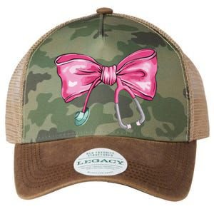 Coquette Nurse Stethoscope Bow Legacy Tie Dye Trucker Hat