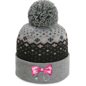 Coquette Nurse Stethoscope Bow The Baniff Cuffed Pom Beanie