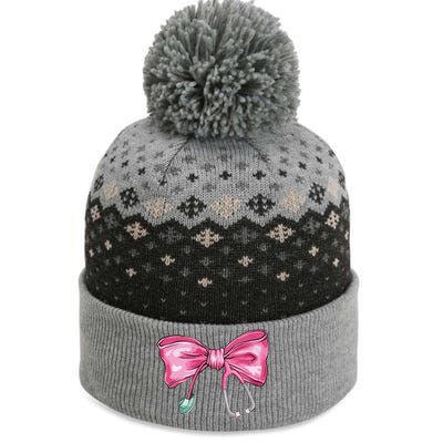 Coquette Nurse Stethoscope Bow The Baniff Cuffed Pom Beanie