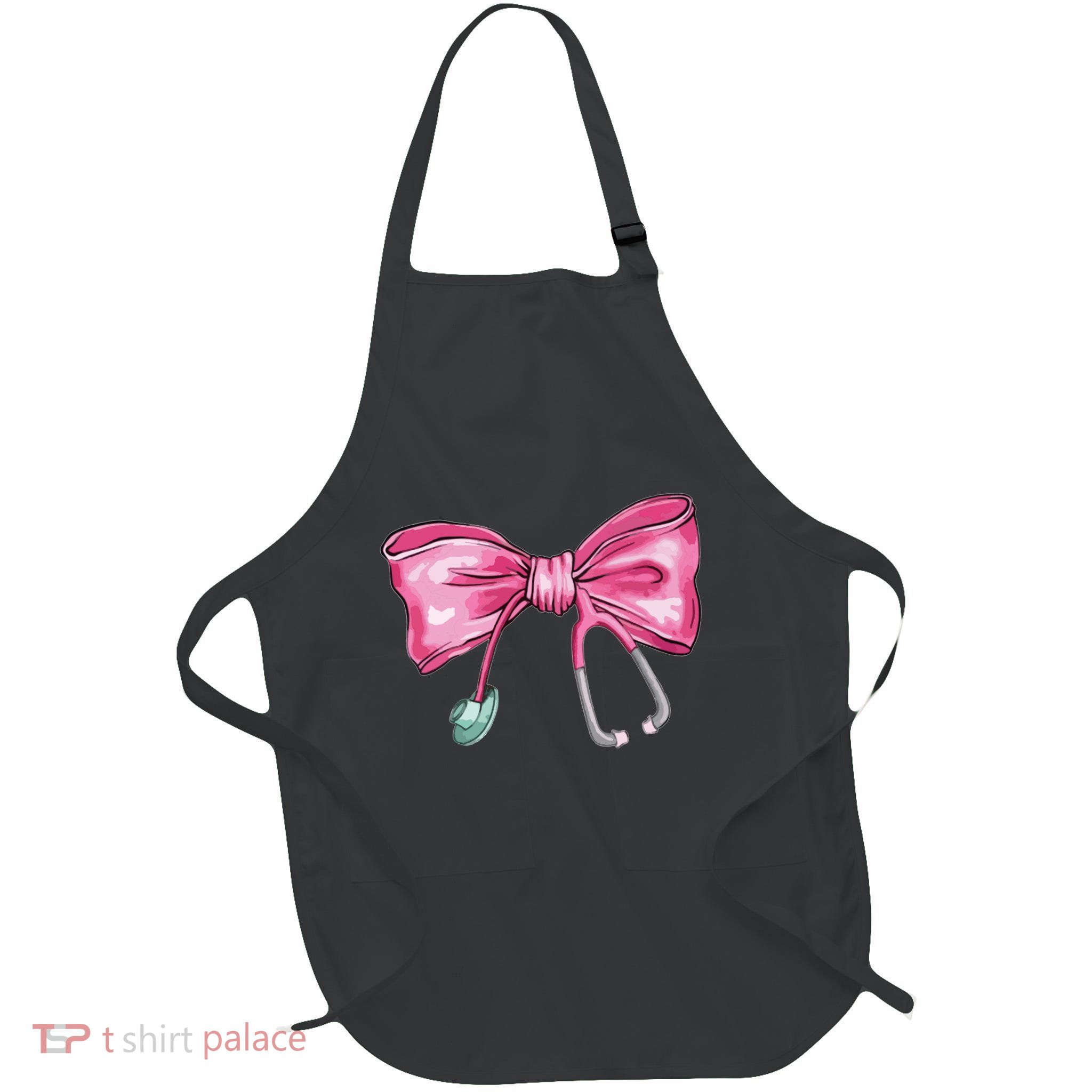 Coquette Nurse Stethoscope Bow Full-Length Apron With Pockets