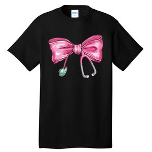 Coquette Nurse Stethoscope Bow Tall T-Shirt