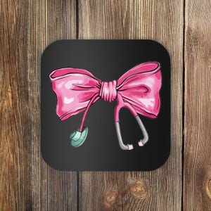 Coquette Nurse Stethoscope Bow Coaster