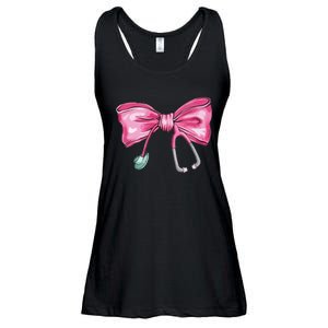 Coquette Nurse Stethoscope Bow Ladies Essential Flowy Tank