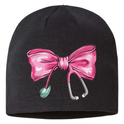 Coquette Nurse Stethoscope Bow Sustainable Beanie