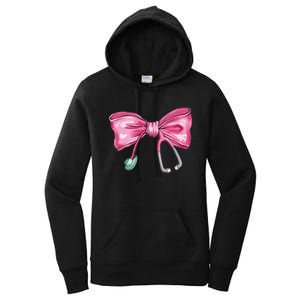 Coquette Nurse Stethoscope Bow Women's Pullover Hoodie