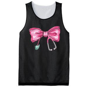 Coquette Nurse Stethoscope Bow Mesh Reversible Basketball Jersey Tank