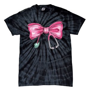 Coquette Nurse Stethoscope Bow Tie-Dye T-Shirt