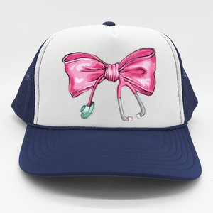 Coquette Nurse Stethoscope Bow Trucker Hat