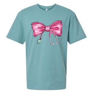 Coquette Nurse Stethoscope Bow Sueded Cloud Jersey T-Shirt