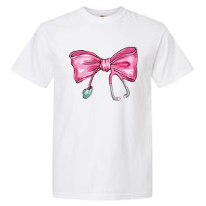 Coquette Nurse Stethoscope Bow Garment-Dyed Heavyweight T-Shirt