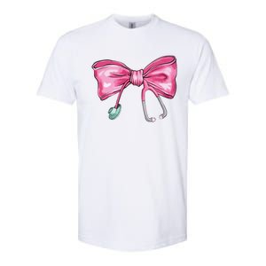 Coquette Nurse Stethoscope Bow Softstyle CVC T-Shirt