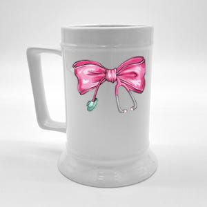 Coquette Nurse Stethoscope Bow Beer Stein