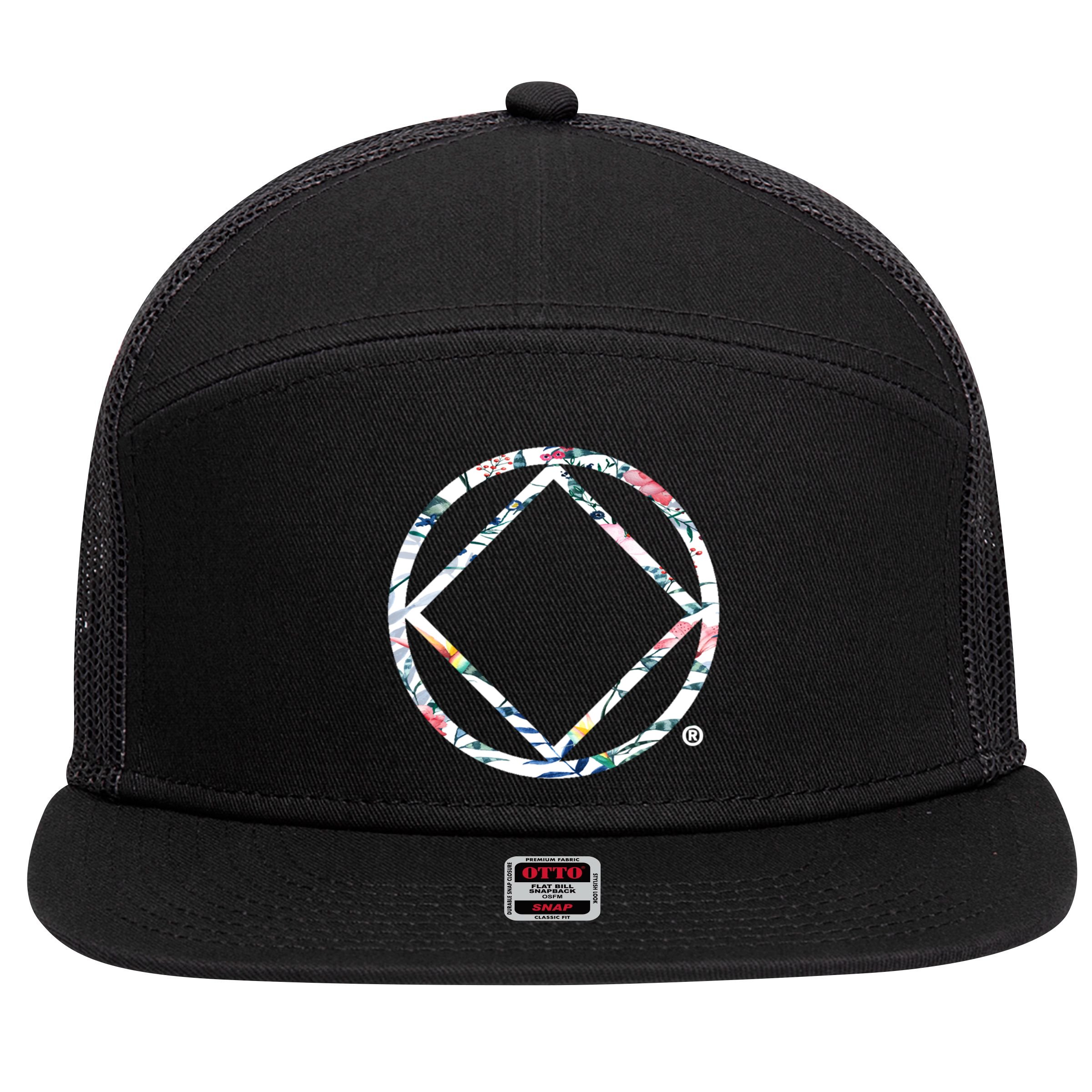Cool Na Symbol Narcotics Anonymous Na Aa Funny Gift 7 Panel Mesh Trucker Snapback Hat