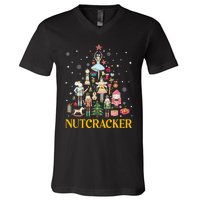 Christmas Nutcracker Squad Ballet Dance Xmas V-Neck T-Shirt