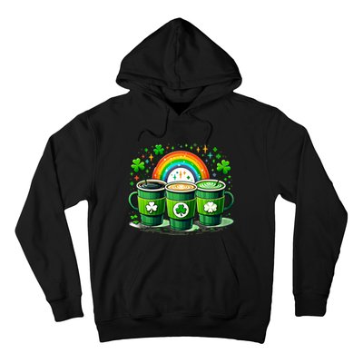 Coffee Nurse St PatrickS Day Shamrock Rainbow Rn Icu Er Gift Hoodie