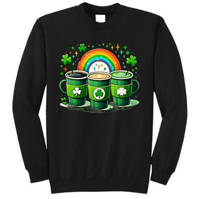 Coffee Nurse St PatrickS Day Shamrock Rainbow Rn Icu Er Gift Sweatshirt