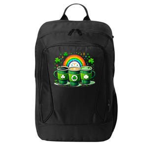 Coffee Nurse St PatrickS Day Shamrock Rainbow Rn Icu Er Gift City Backpack