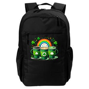 Coffee Nurse St PatrickS Day Shamrock Rainbow Rn Icu Er Gift Daily Commute Backpack