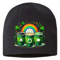 Coffee Nurse St PatrickS Day Shamrock Rainbow Rn Icu Er Gift Sustainable Beanie