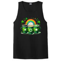 Coffee Nurse St PatrickS Day Shamrock Rainbow Rn Icu Er Gift PosiCharge Competitor Tank