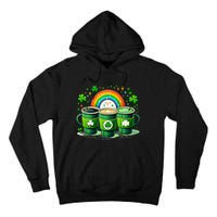 Coffee Nurse St PatrickS Day Shamrock Rainbow Rn Icu Er Gift Tall Hoodie