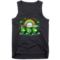 Coffee Nurse St PatrickS Day Shamrock Rainbow Rn Icu Er Gift Tank Top