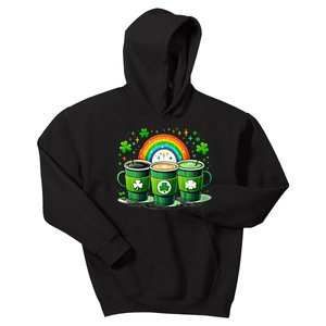 Coffee Nurse St PatrickS Day Shamrock Rainbow Rn Icu Er Gift Kids Hoodie