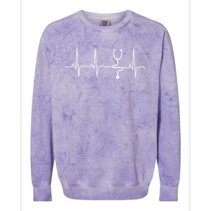 Cool Nursing Stethoscope Heartbeat Ekg Medical Doctor Nurse Colorblast Crewneck Sweatshirt