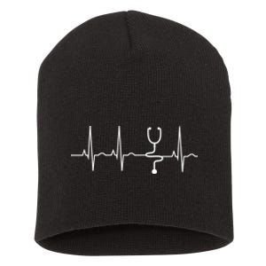 Cool Nursing Stethoscope Heartbeat Ekg Medical Doctor Nurse Short Acrylic Beanie