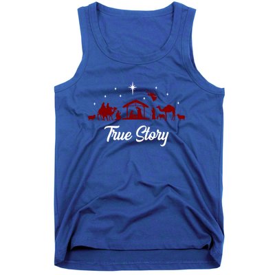 Christmas Nativity Scene True Story Religious Christian Tank Top