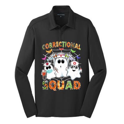 Correctional Nurse Squad Boo Halloween Rn Matching Silk Touch Performance Long Sleeve Polo