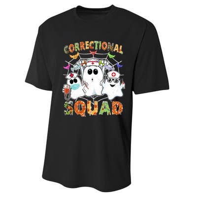 Correctional Nurse Squad Boo Halloween Rn Matching Performance Sprint T-Shirt