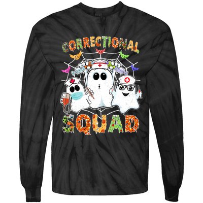 Correctional Nurse Squad Boo Halloween Rn Matching Tie-Dye Long Sleeve Shirt