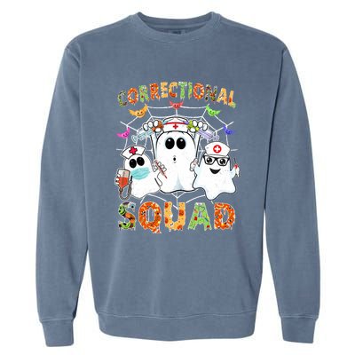 Correctional Nurse Squad Boo Halloween Rn Matching Garment-Dyed Sweatshirt