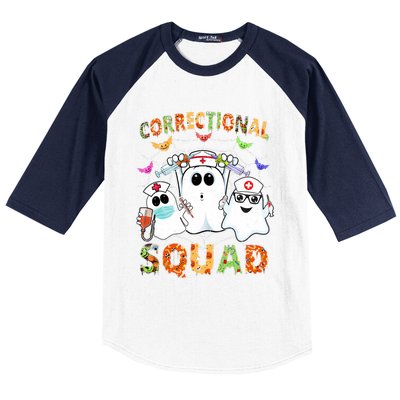 Correctional Nurse Squad Boo Halloween Rn Matching Baseball Sleeve Shirt