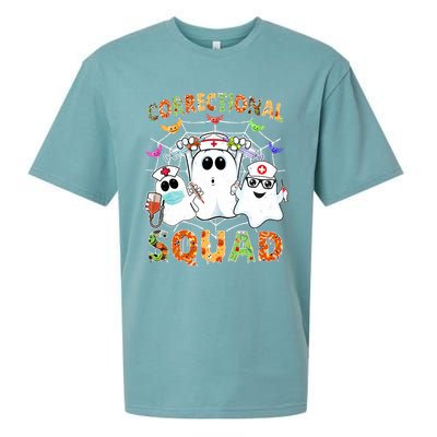 Correctional Nurse Squad Boo Halloween Rn Matching Sueded Cloud Jersey T-Shirt