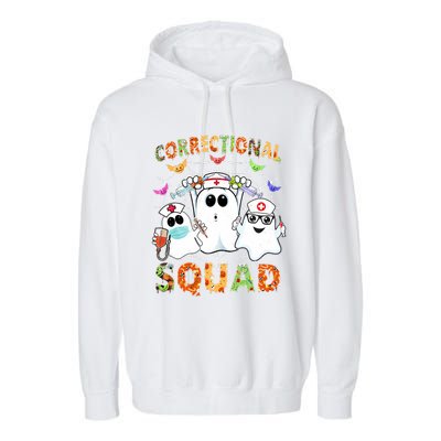 Correctional Nurse Squad Boo Halloween Rn Matching Garment-Dyed Fleece Hoodie