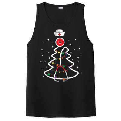 Christmas Nurse Stethoscope Christmas Tree Nurse Gift PosiCharge Competitor Tank