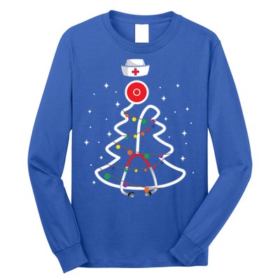 Christmas Nurse Stethoscope Christmas Tree Nurse Gift Long Sleeve Shirt