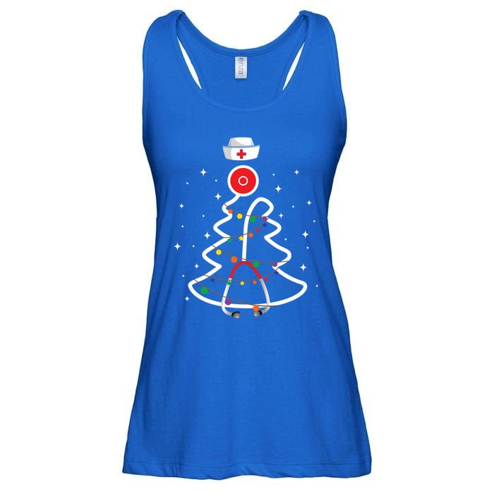 Christmas Nurse Stethoscope Christmas Tree Nurse Gift Ladies Essential Flowy Tank