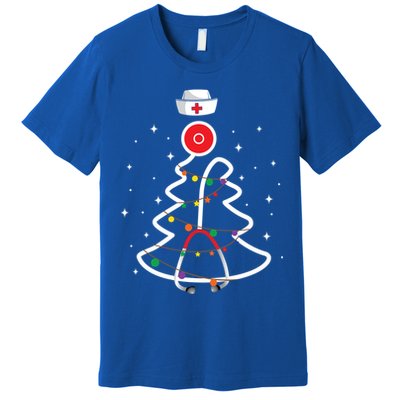 Christmas Nurse Stethoscope Christmas Tree Nurse Gift Premium T-Shirt