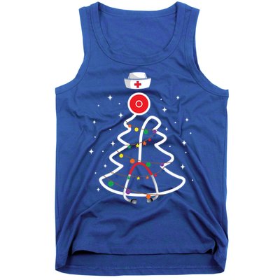 Christmas Nurse Stethoscope Christmas Tree Nurse Gift Tank Top