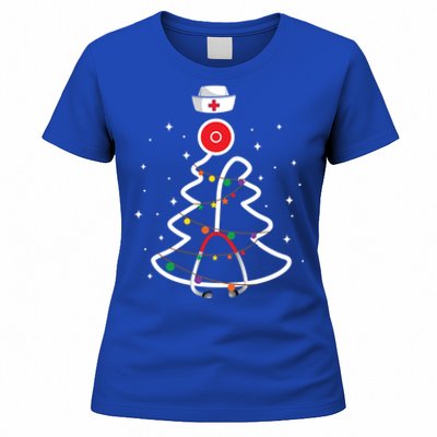 Christmas Nurse Stethoscope Christmas Tree Nurse Gift Women's T-Shirt