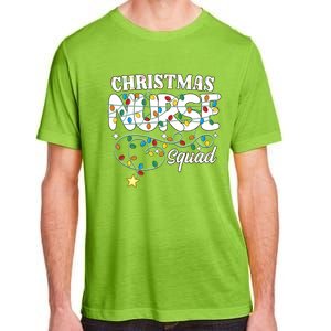 Christmas Nurse Squad Party Cute Nursing Np Rn Xmas Lights Gift Adult ChromaSoft Performance T-Shirt