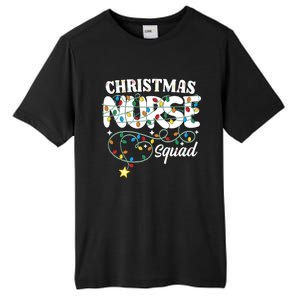 Christmas Nurse Squad Party Cute Nursing Np Rn Xmas Lights Gift Tall Fusion ChromaSoft Performance T-Shirt